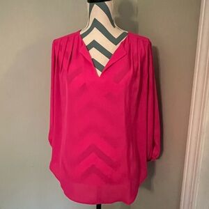 Pleione hot pink blouse